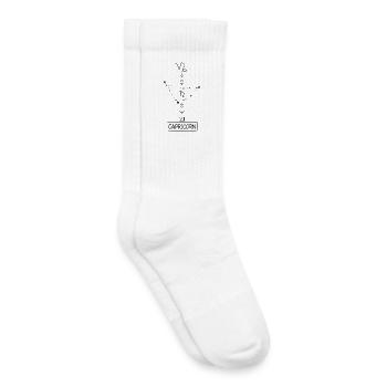 Capricorne - Zodiaque Capricorne - Noir - Chaussettes de tennis bio enfant - blanc - Droite