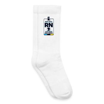 Carte d’insigne infirmier diplômé RN Queer Première fois - Chaussettes de tennis bio enfant - blanc - Droite