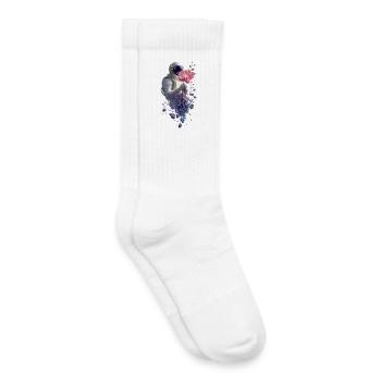 Kosmische Astronautin und Orchidee - Kinder Tennissocken - Weiß - Rechts