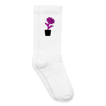 Flower - Kids Tennis Socks - white - Right