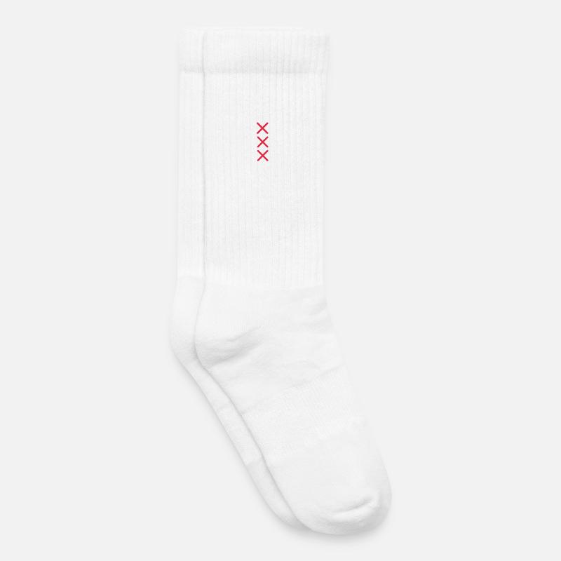 Amsterdam Rot - Kinder Tennissocken - Weiß