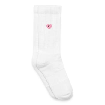Kuscheliges Herzlächeln  - Kinder Tennissocken - Weiß - Rechts