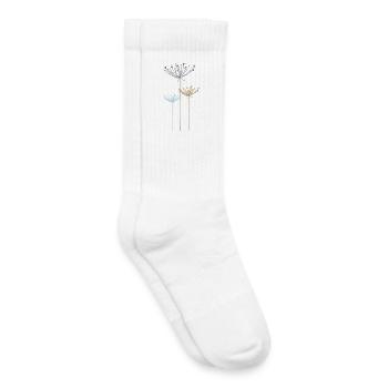 Blossom - Plant -Floral - Kids Tennis Socks - white - Right