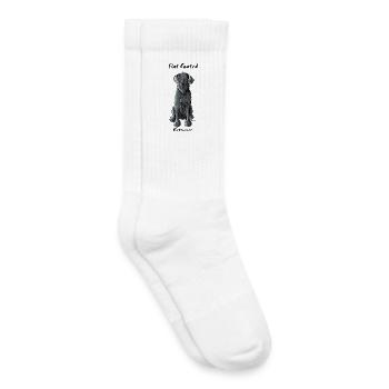 Funny Flat Coated Retriever - Kids Tennis Socks - white - Right