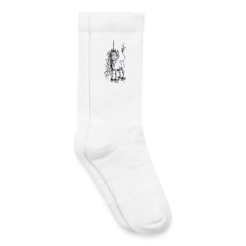 Es ist Einhorn Zeit - Kinder Tennissocken - Weiß - Rechts