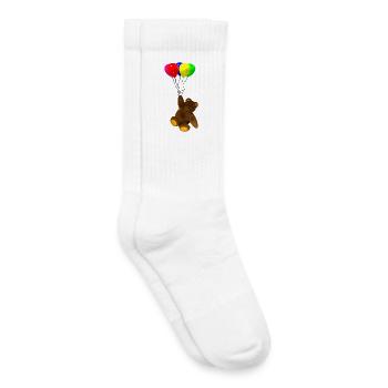 Bär mit Balloons - Kinder Tennissocken - Weiß - Rechts