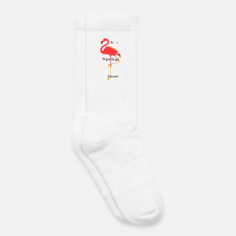 Flamingo - Kinder Tennissocken - Weiß