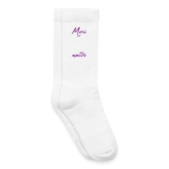 MAÎTRE. MAITRE. MERCI. MERCI MAÎTRE. MAITRE - Chaussettes de tennis bio enfant - blanc - Droite
