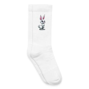 süßer weißer Bunny :) - Kinder Tennissocken - Weiß - Rechts