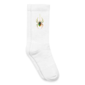 Rainbow Glitter Spider - Kids Tennis Socks - white - Right