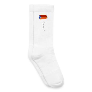 Drapeau Catalogne Indépendantiste Estelada Blava - Chaussettes de tennis bio enfant - blanc - Droite