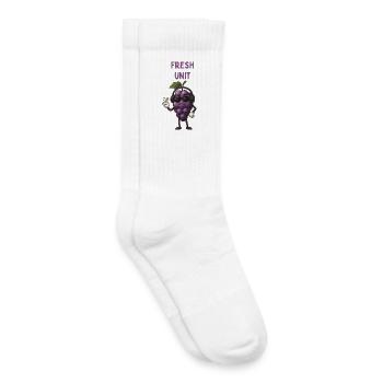 UNITÉ FRAÎCHE Raisin avec casque - Chaussettes de tennis bio enfant - blanc - Droite