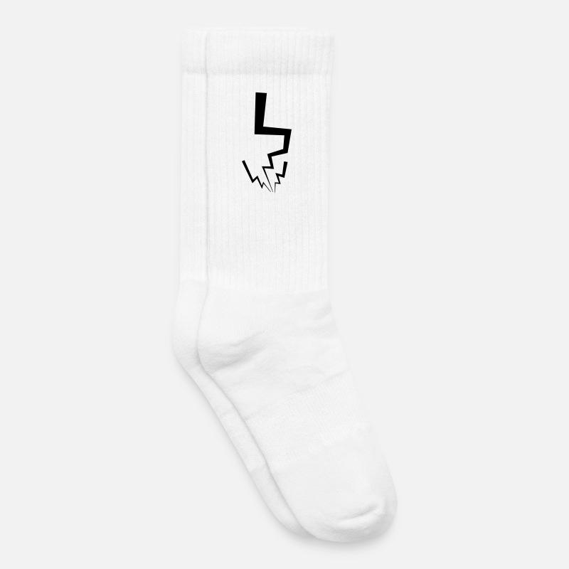 Éclair - Chaussettes de tennis bio enfant - blanc