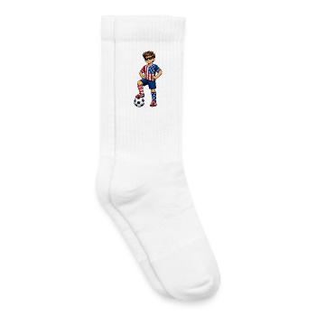 Fußball Junge USA Amerika Fan Amerikanische Flagge - Kinder Tennissocken - Weiß - Rechts