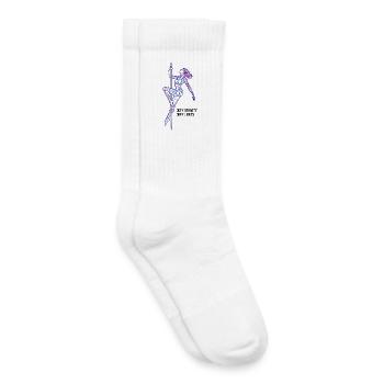Art en ligne de pole dance – Cadeau de la femme forte - Chaussettes de tennis bio enfant - blanc - Droite