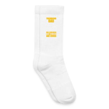 Père tromboniste Tromboniste Tromboniste - Chaussettes de tennis bio enfant - blanc - Droite