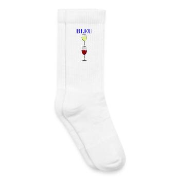BLUE, WHITE, RED! (wine) - Kids Tennis Socks - white - Right