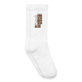 Süßer Baby Affe gibt Faustschlag Monkey Punch - Kinder Tennissocken - Weiß - Rechts