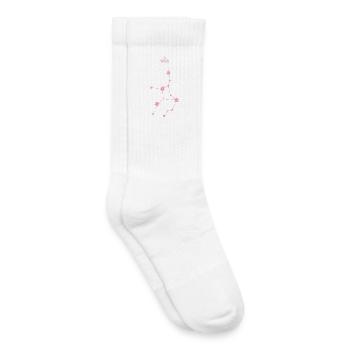 Virgo Zodiac Sign Star Constellation Pastel Pink - Kids Tennis Socks - white - Right