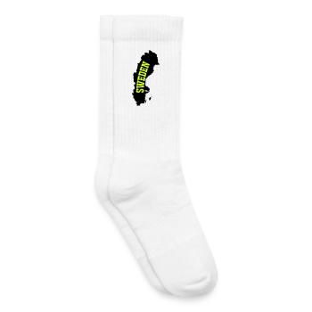 Lettrage néon suédois - Chaussettes de tennis bio enfant - blanc - Droite