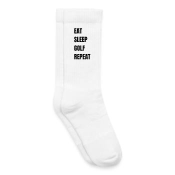 Eat Sleep Golf Repeat - Kinder Tennissocken - Weiß - Rechts