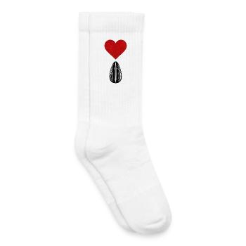 Amour des graines de tournesol. - Chaussettes de tennis bio enfant - blanc - Droite