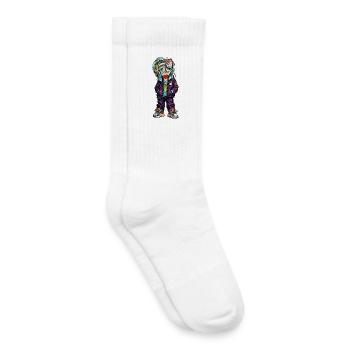 Bunter Street-Tron Charakter - Kinder Tennissocken - Weiß - Rechts