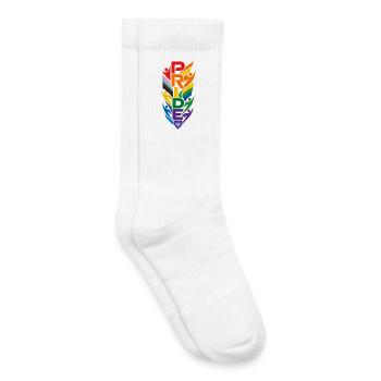 Pride Rainbow T-Shirt CSD Parade Diversity - Kids Tennis Socks - white - Right