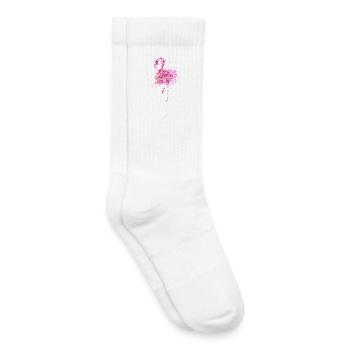 Flamingo Splash Art - Kids Tennis Socks - white - Right