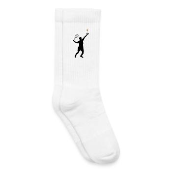 Japanische Tennismotivation - Kinder Tennissocken - Weiß - Rechts
