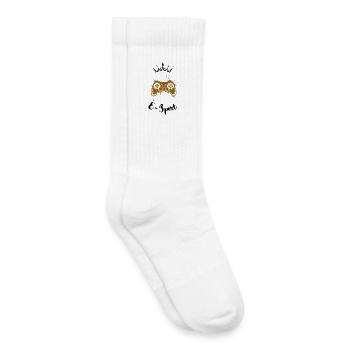 E-sport black gold - Kids Tennis Socks - white - Right