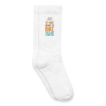 Faire du vélo ou ne pas faire du vélo. Ce n’est pas une question - Chaussettes de tennis bio enfant - blanc - Droite