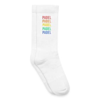 Padel Game Tennis Padel Saying Player Leisure - Kids Tennis Socks - white - Right