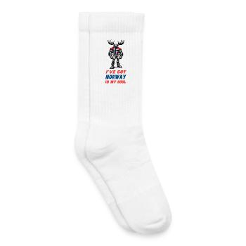 Ich habe Norwegen in meiner Seele - Kinder Tennissocken - Weiß - Rechts