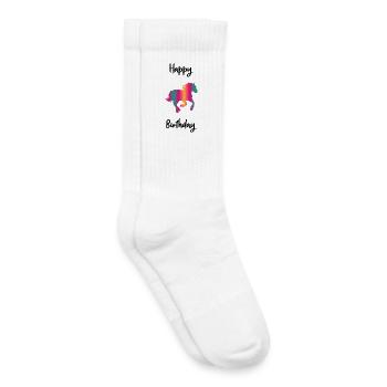 HAPPY BIRTHDAY. CHEVAL - Chaussettes de tennis bio enfant - blanc - Droite