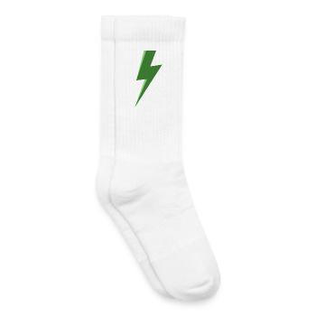 Grüner Blitz - Kinder Tennissocken - Weiß - Rechts
