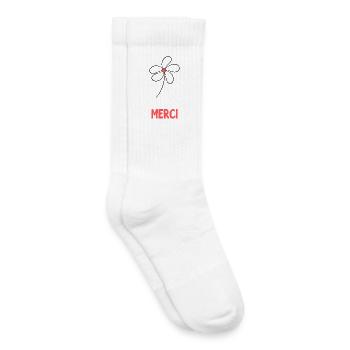 GELIEBTE. VIELEN DANK. DANKE HERRIN - Kinder Tennissocken - Weiß - Rechts