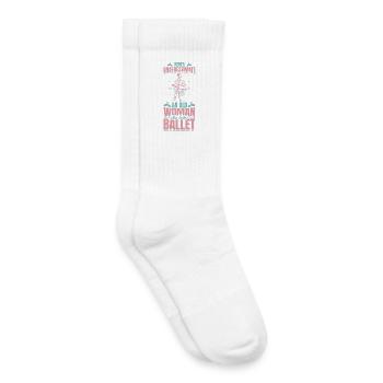 Never Underestimate An Old Ballet Dancer - Kids Tennis Socks - white - Right