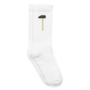 Conception de marteau en métal - Chaussettes de tennis bio enfant - blanc - Droite