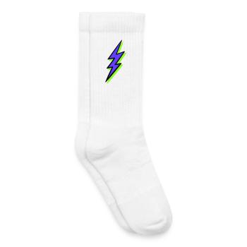 Abstrakter Strahl in Neontönen - Kinder Tennissocken - Weiß - Rechts