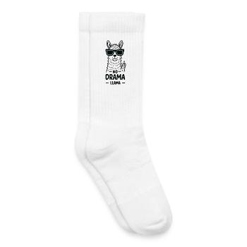 No Drama Llama lustige coole Alpaka mit Brille - Kinder Tennissocken - Weiß - Rechts
