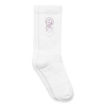 Blüte im Gleichgewicht – die Goldene Schnittblume - Kinder Tennissocken - Weiß - Rechts