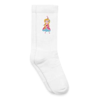 Cute princess - Kids Tennis Socks - white - Right