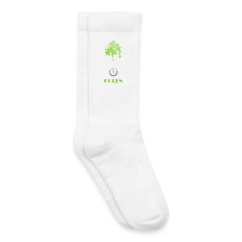 Green Power Tree Logo - Chaussettes de tennis bio enfant - blanc - Droite