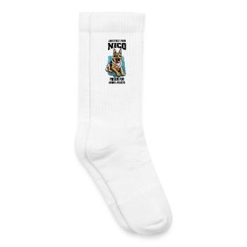 Justice pour Nico contre la cruauté envers les animaux - Chaussettes de tennis bio enfant - blanc - Droite