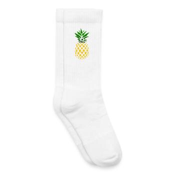 Ananas Tropenprint  - Kinder Tennissocken - Weiß - Rechts
