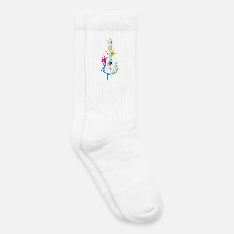 Graffiti Gitarre - Kinder Tennissocken - Weiß