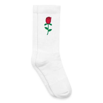 roses - Chaussettes de tennis bio enfant - blanc - Droite