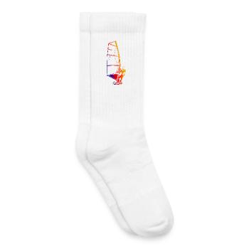 Retro Windsurfer - Kinder Tennissocken - Weiß - Rechts