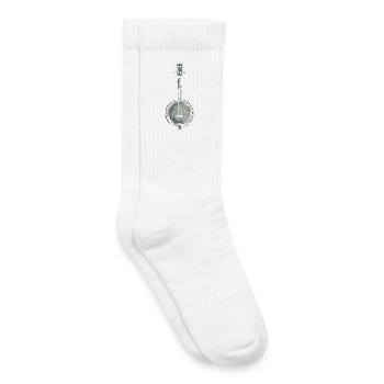 Graphiques Banjo - Chaussettes de tennis bio enfant - blanc - Droite